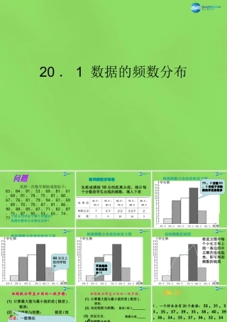 八年级数学下册( 数据的频数分布)课件2 (新版)沪科版 课件