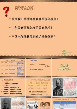 八年级历史上册 第7课 戊戌变法课件 中华书局版 课件