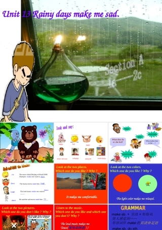 九年级英语 Unit13 Rainy days make me sad Section A课件