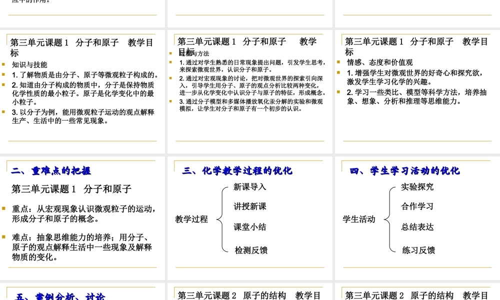 初中化学课堂教学优化设计研究
