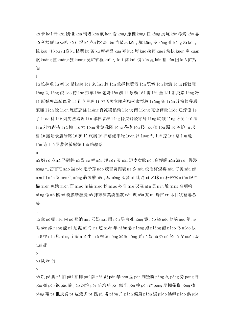 现代汉语常用字表_第3页