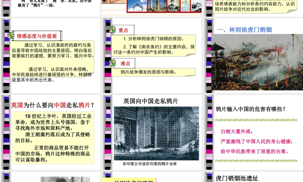 八年级历史上 第一课 鸦片战争课件人教版 课件