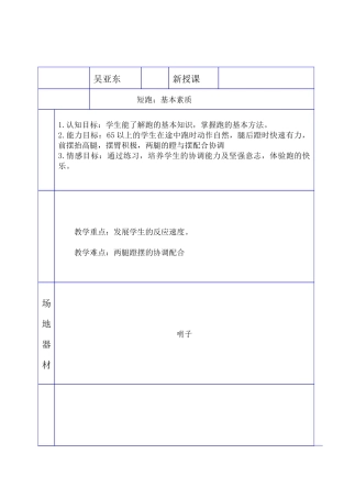 短跑--基本素质