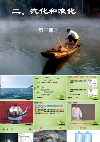 八年级物理上册 2.2 汽化和液化(第3课时)课件 苏科版 课件