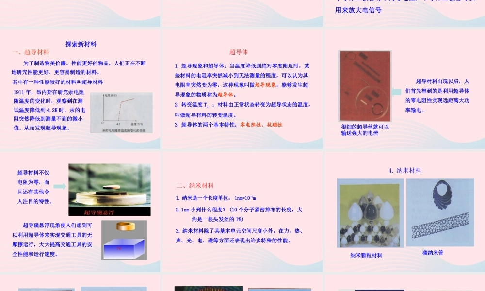 九年级物理全册 第二十章 第三节 材料的开发和利用课件 (新版)沪科版 课件