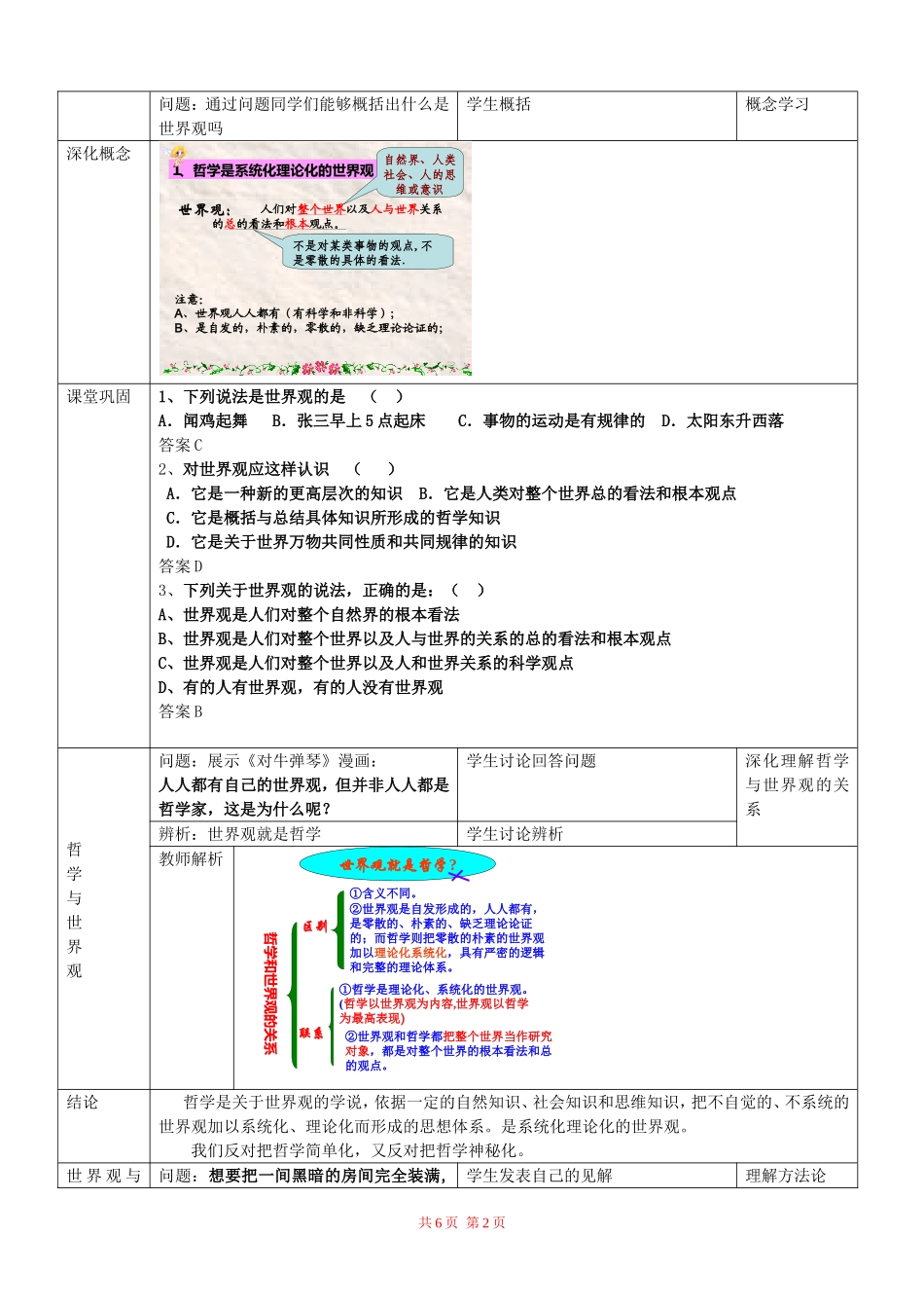 关于世界观的学说教学教案_第2页