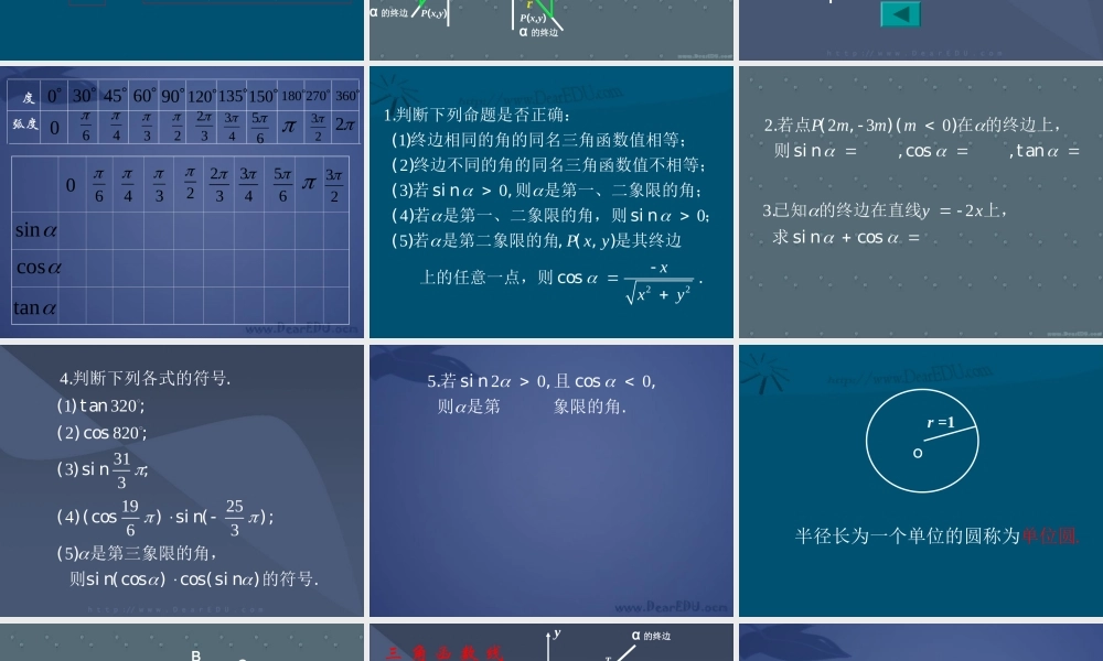 新课标高一数学三角函数课件1 课件