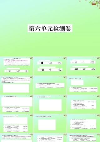 九年级英语全册 Unit 6 When was it invented检测卷作业课件 (新版)人教新目标版 课件