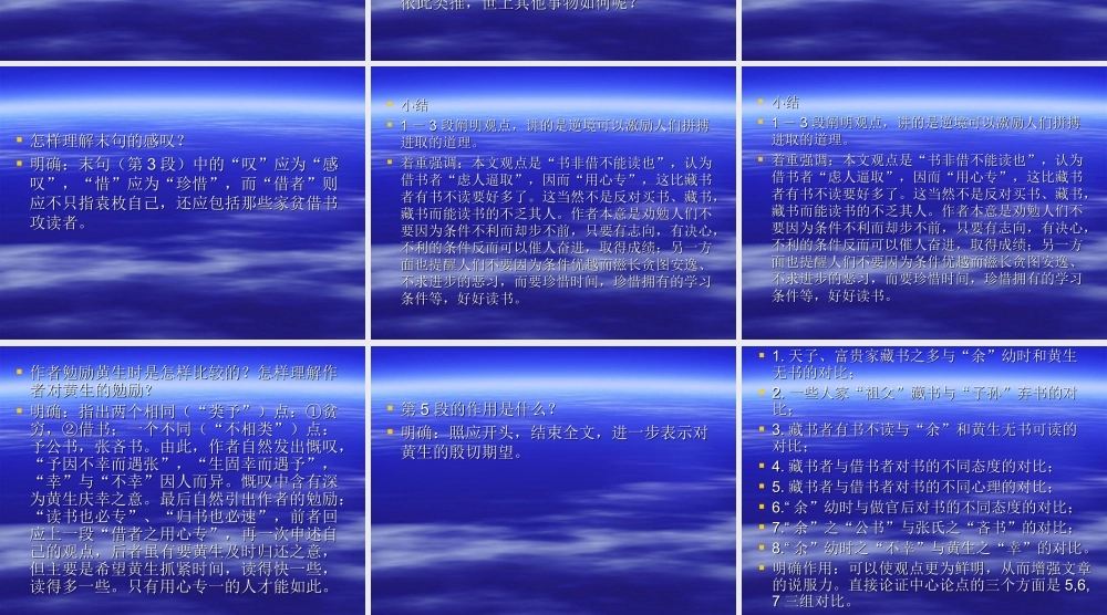 九年级语文黄生借书说课件沪教版 课件