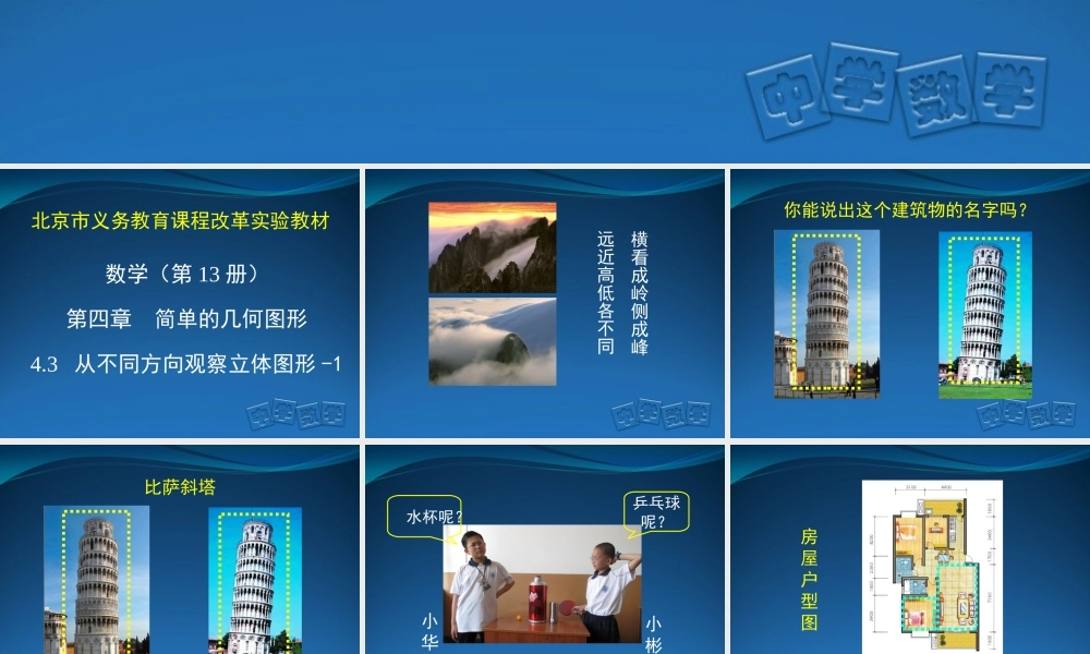从不同方向观察立体图形