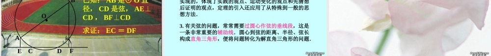 圆的轴对称性(2)九年级数学课件 浙教版 课件