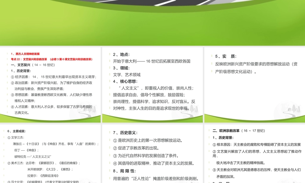 2016年高考历史考点提要（近代世界历史部分）