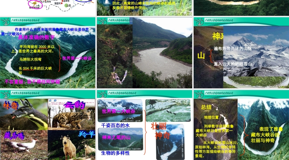 雅鲁赞布大峡谷课件