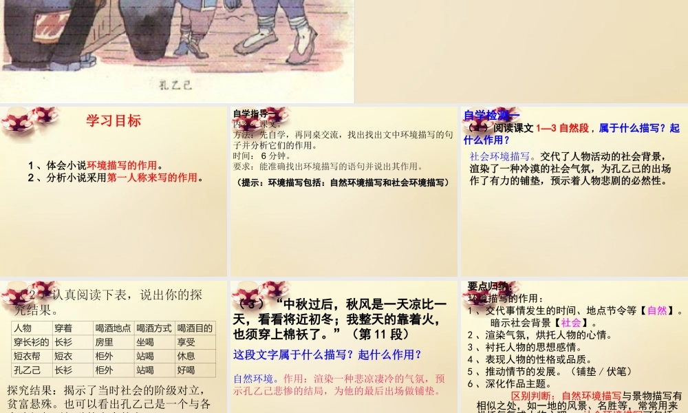 九年级语文下册 5 孔乙己课件(第2课时)课件 (新版)新人教版 课件