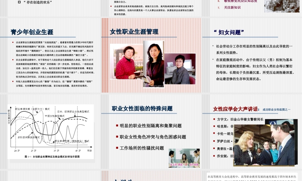 08职业生涯管理典型群体特征