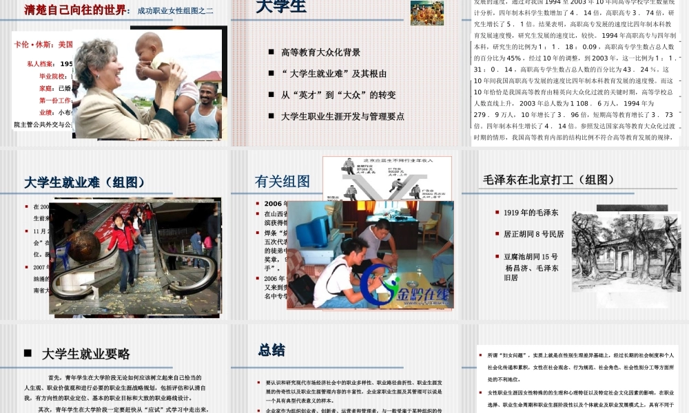 08职业生涯管理典型群体特征