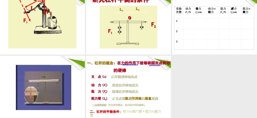 九年级物理 四、杠杆课件 人教新课标版 课件