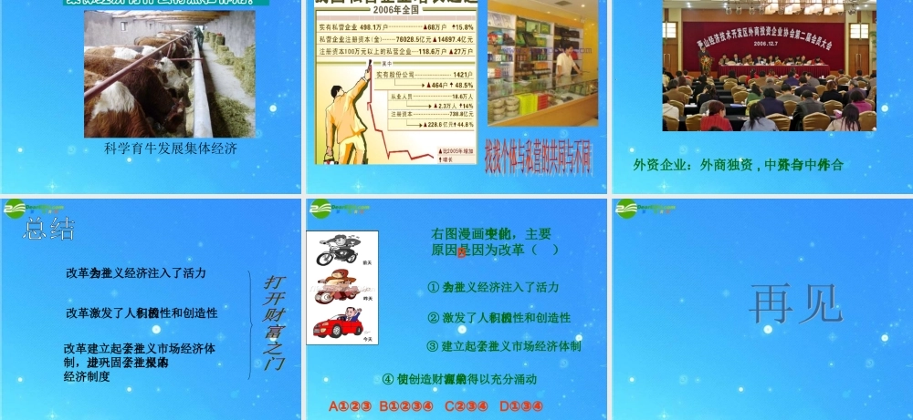 九年级政治 第一单元第2课：(了解经济生活——打开财富之门)课件