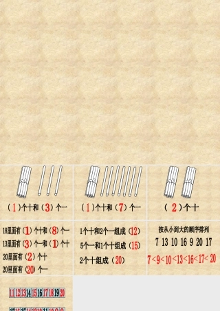 《11——20各数的认识》课件