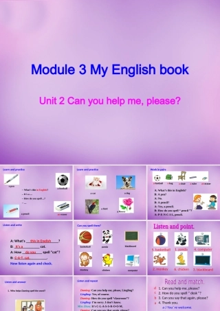 中学七年级英语上册 Starter Module 3 Unit 2 Can you help me,please课件 (新版)外研版 课件