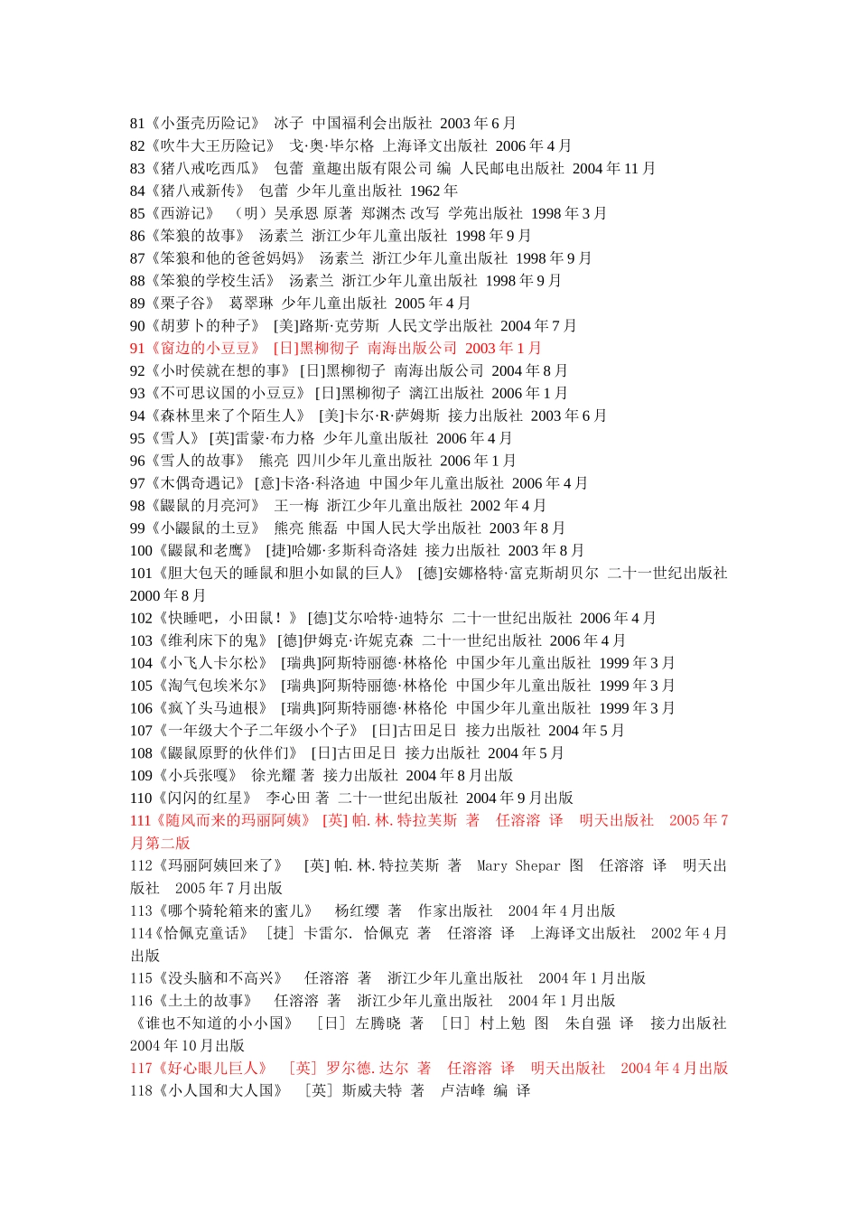 一份推荐给1-3年级孩子的书单_第3页