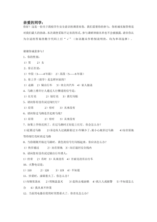 安全调查问卷