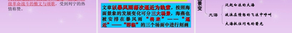 八年级语文下册(第1课 海燕)课件 苏教版 课件