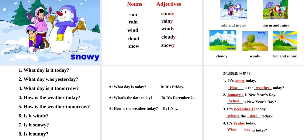 七年级英语Unit7 Days and months lesson52课件 冀教版 课件