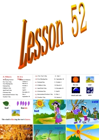 七年级英语Unit7 Days and months lesson52课件 冀教版 课件