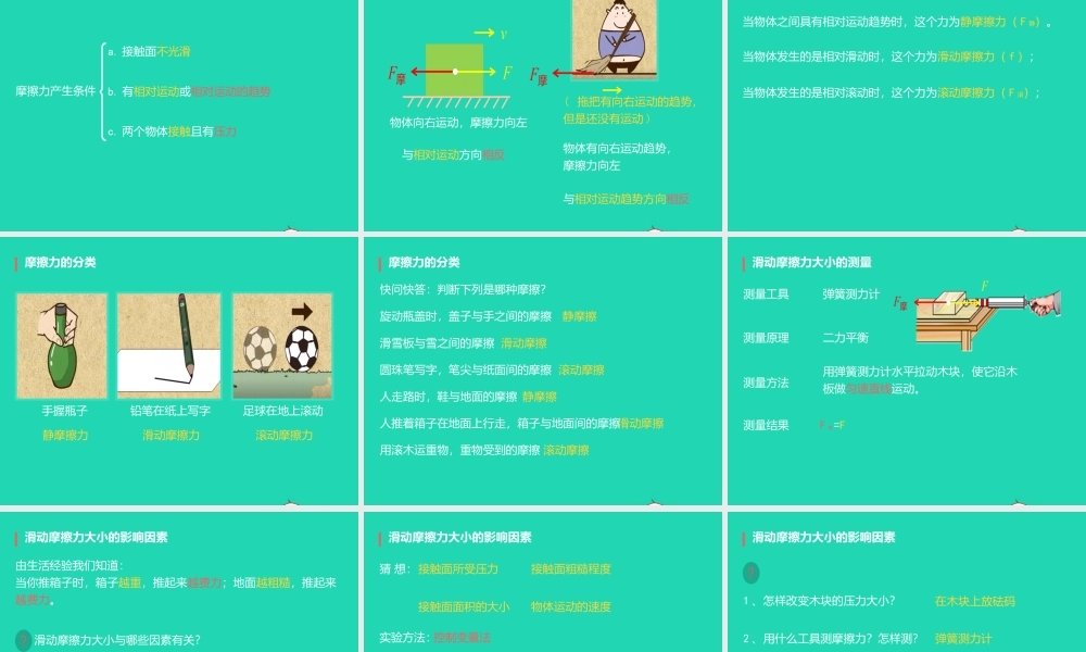 八年级物理下册 8.3摩擦力课件 (新版)新人教版 课件