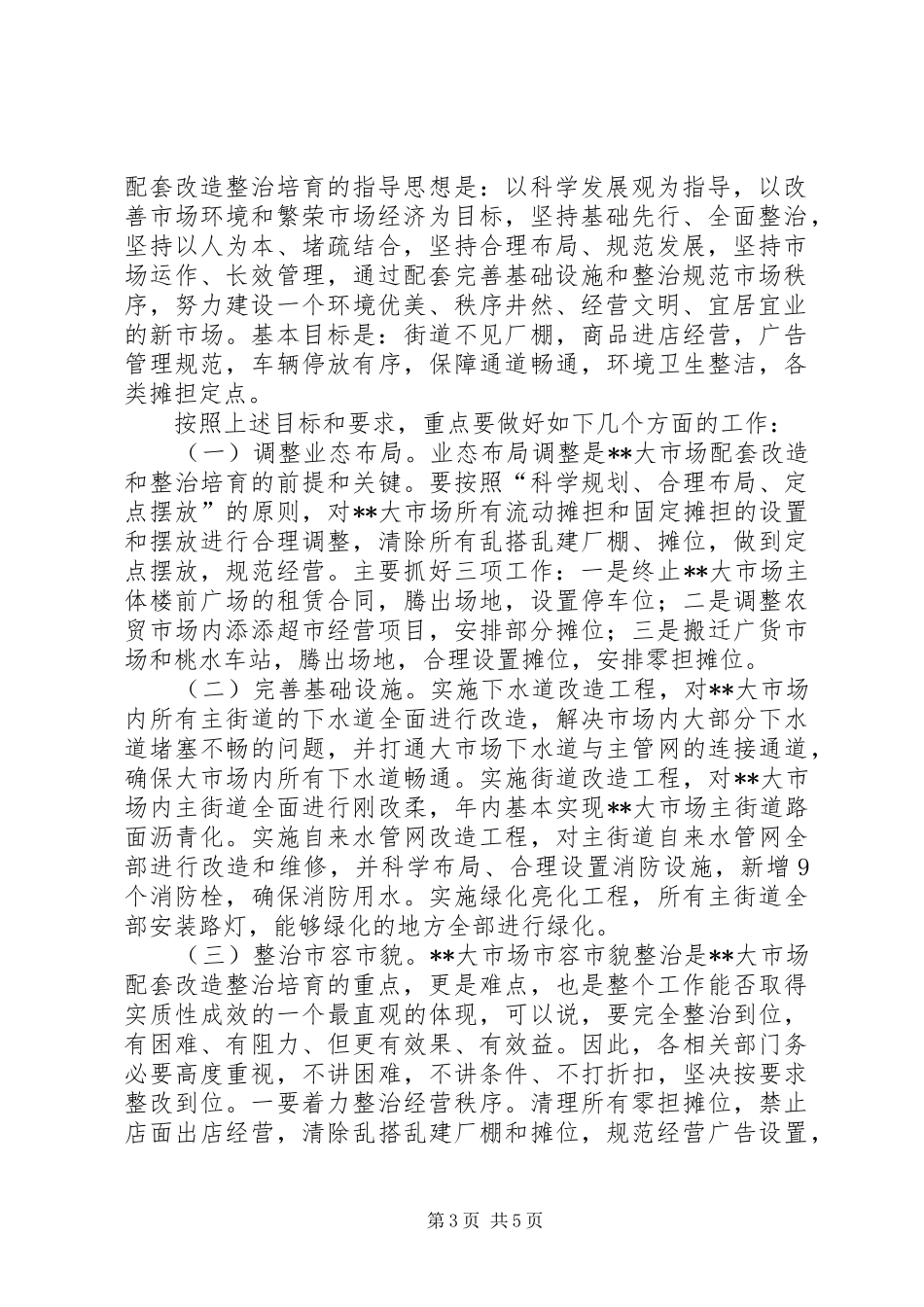 市场配套改造整治动员大会讲话_第3页