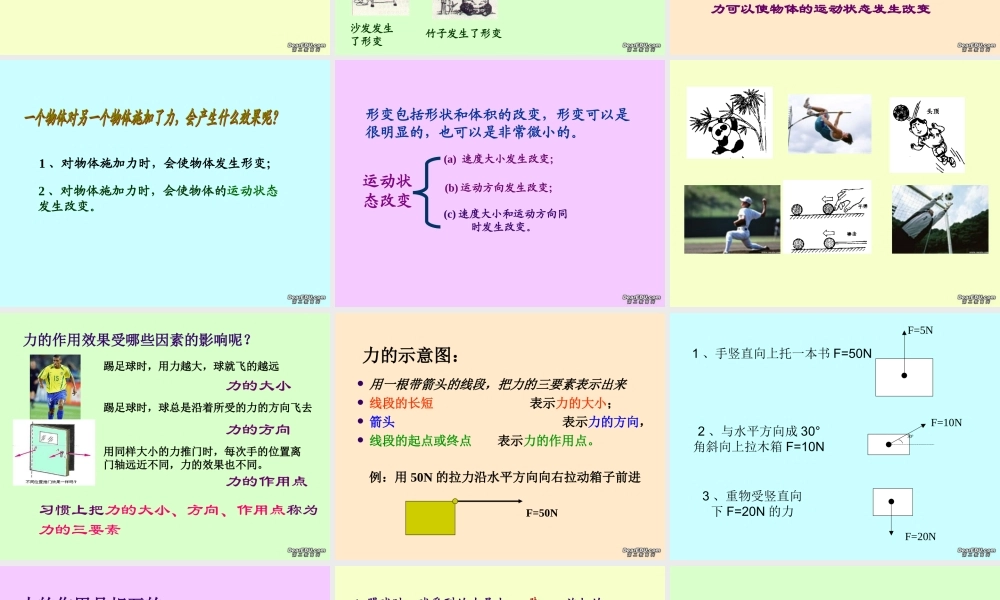 九年级物理力课件 新课标 人教版 课件