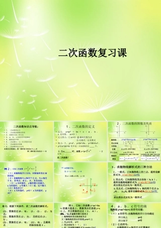 九年级数学上册 22(二次函数)复习课件 (新版)新人教版 课件
