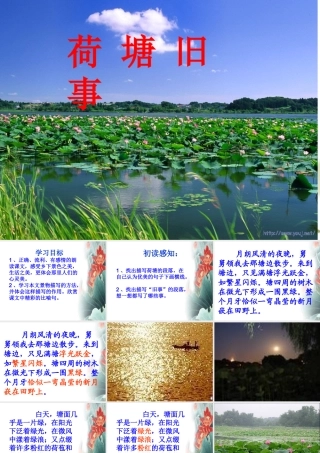 荷塘旧事课件(1)