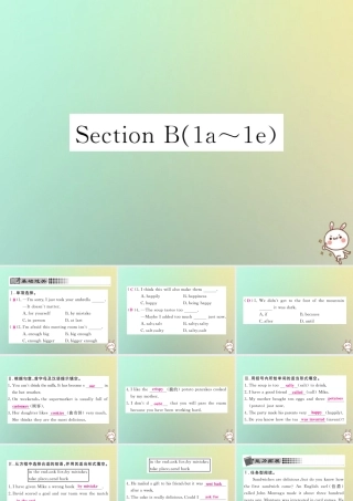 九年级英语全册 Unit 6 When was it invented Section B(1a 1e)课时检测课件 (新版)人教新目标版 课件