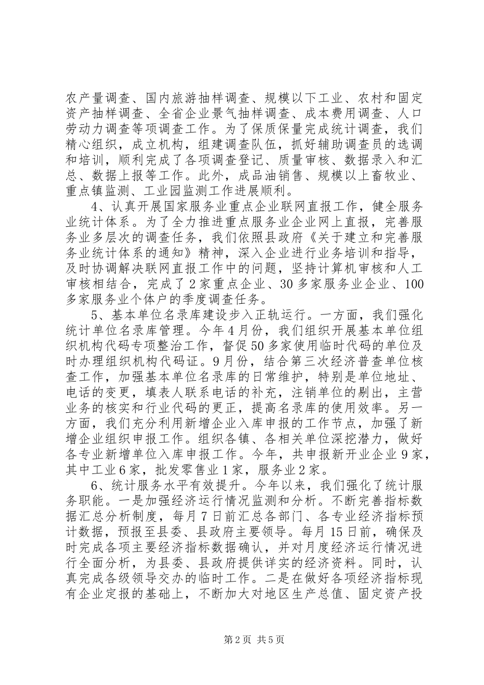 统计局年度工作总结及明年工作安排_第2页