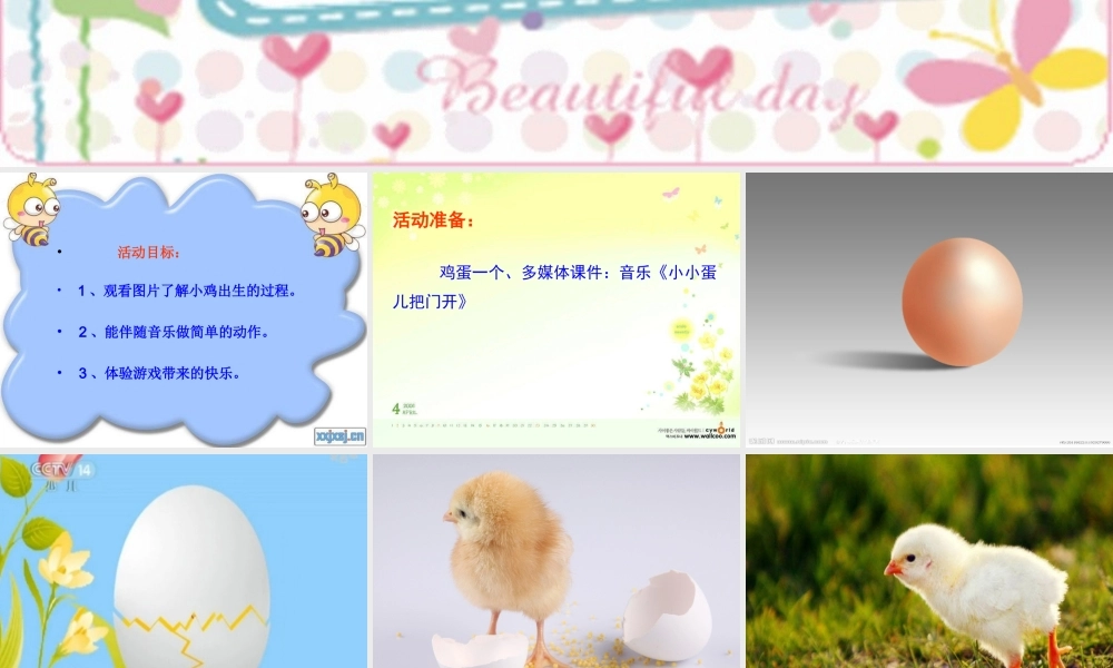 《小班音乐：小小蛋儿把门开》