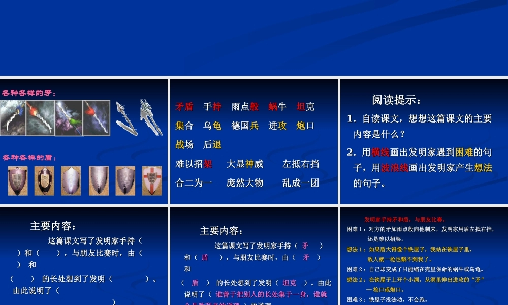 《矛和盾的集合》PPT