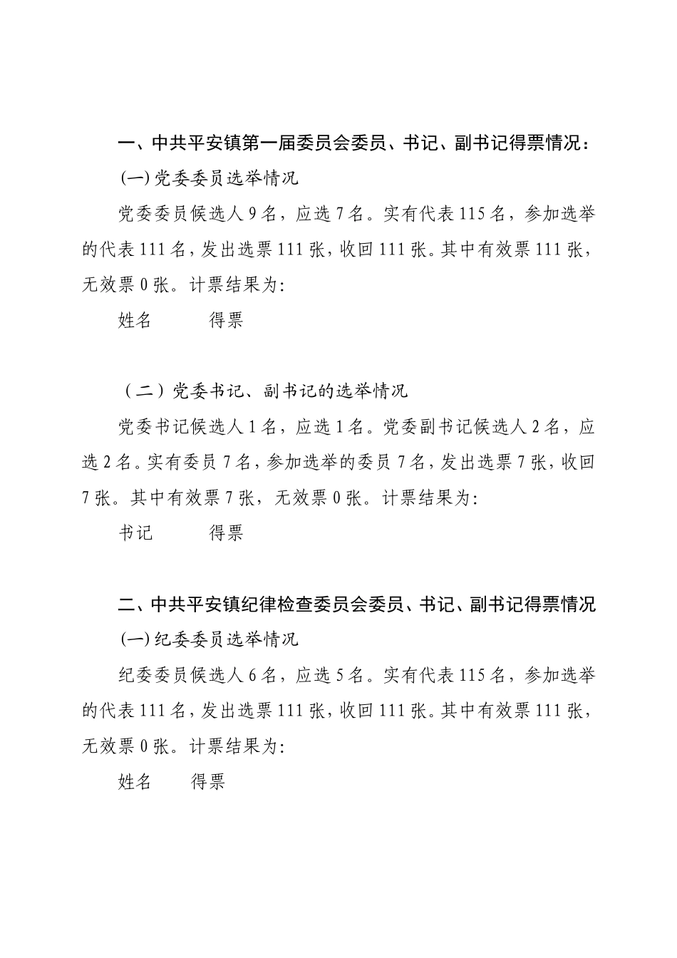 党委换届选举结果报告_第2页