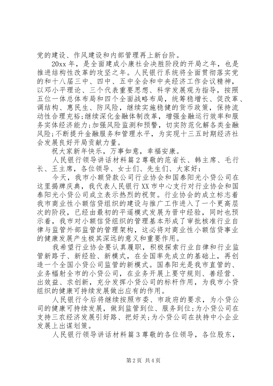 人民银行领导讲话材料_第2页