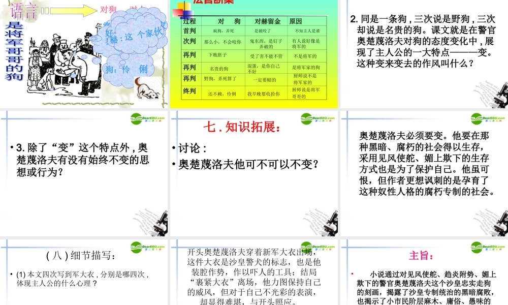 九年级语文 变色龙 课件 人新课标教 课件