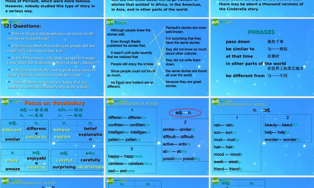 九年级英语 Unit7 Storytelling课件 北师大版 课件