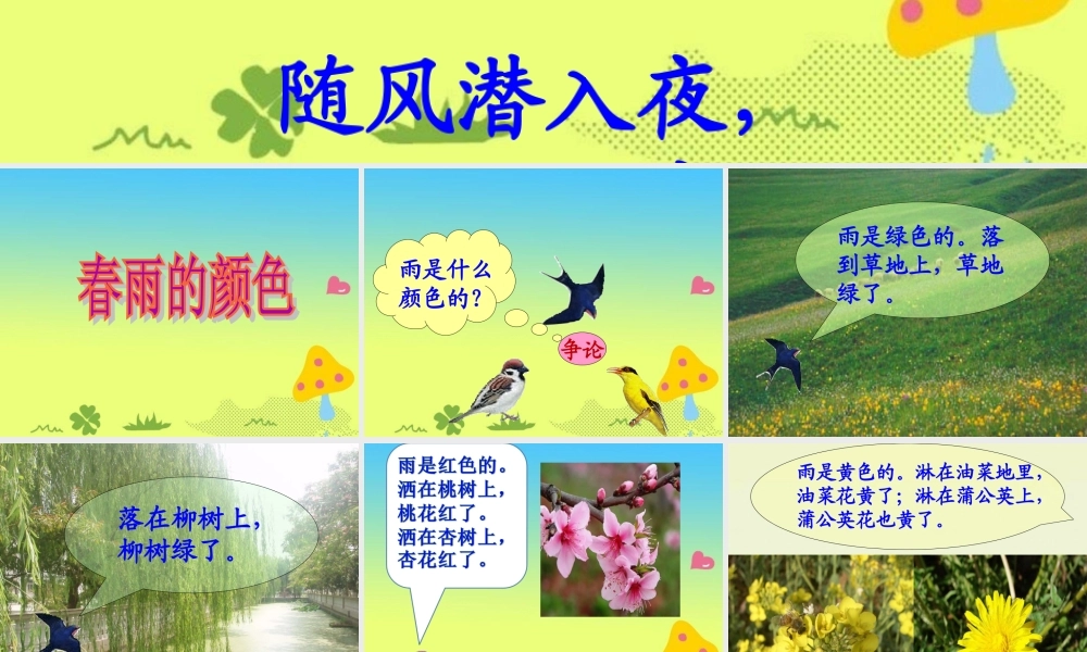 《春雨的颜色》参考课件