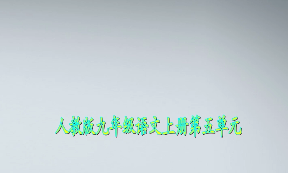 九年级语文上册 范进中举课件 人教新课标版 课件