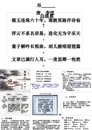 必修二7.琵琶行-课件(孙逸豪推荐)