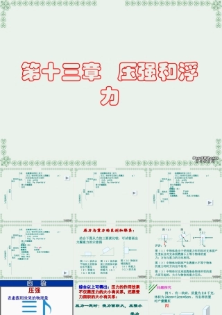 初三物理压强和浮力复习课件 新课标 人教版 课件