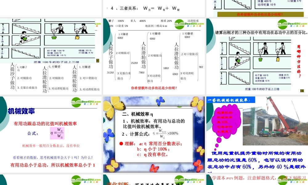 八年级物理第九章 第五节 提高机械效率课件沪科版 课件