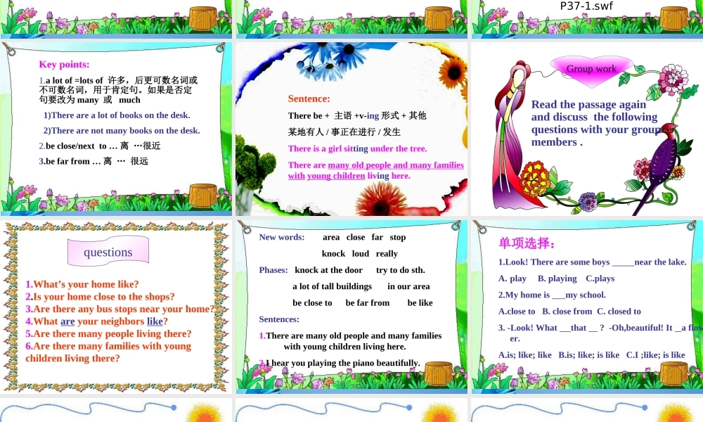 七年级英语下册 Unit6 Our Local Area Topic2 I am your new neighborSectionC课件 仁爱版 课件