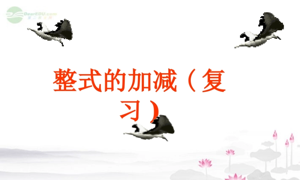 广东省珠海市七年级数学上册 整式的加减复习课件 新人教版 课件