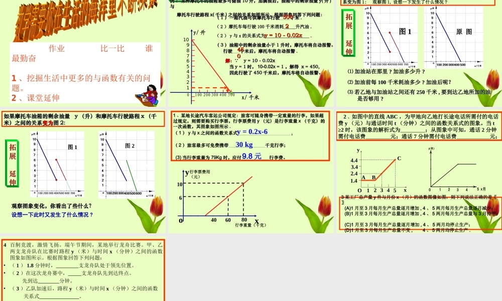 八年级数学上册 一次函数图象应用课件 人教新课标版 课件